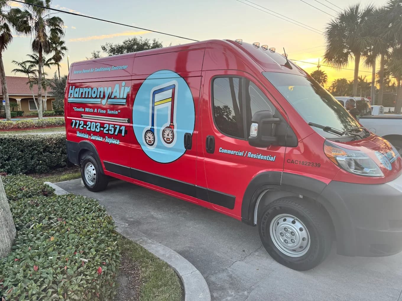 Harmony Air van on a job in Stuart
