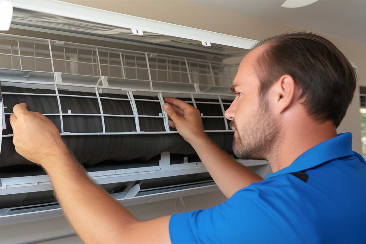 Cleaning a Ductless AC Filter